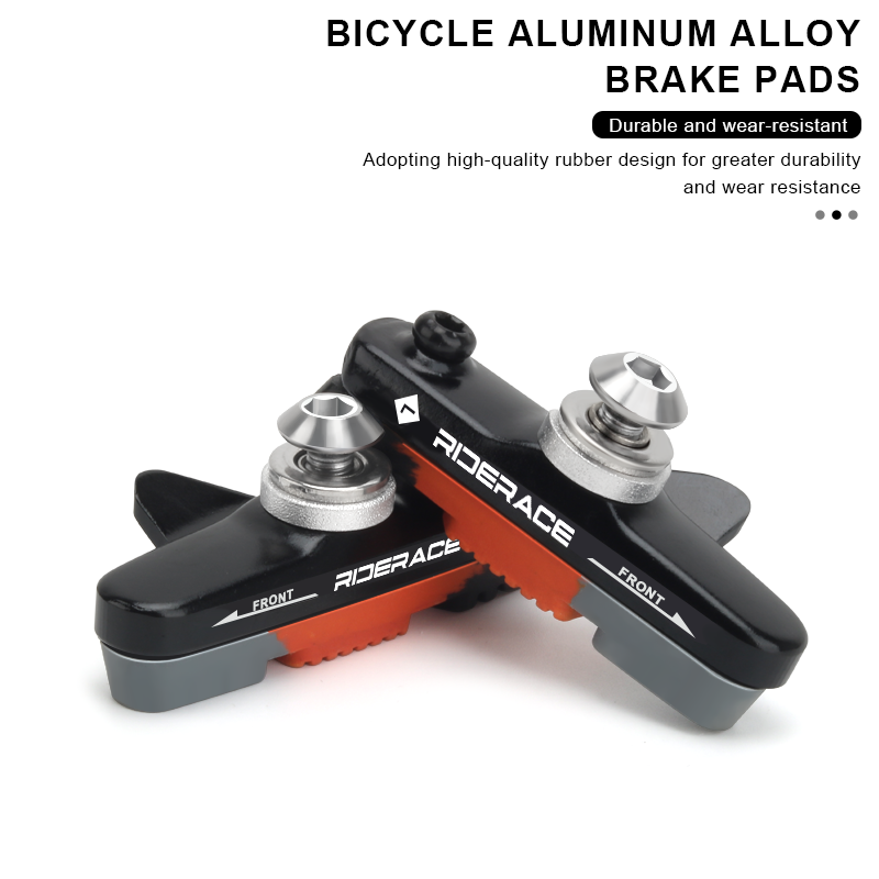 Ganasce freno per bicicletta con trogolo per fango Silenzioso cerchio in lega di alluminio Freno per ruota di attrito Pastiglie freno per bici Foglio di gomma sostituibile