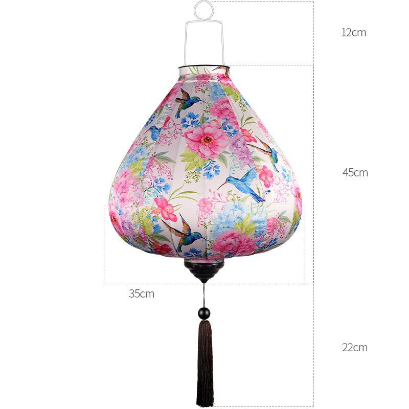 12/14inch Chinese Traditional Silk Lanterns Japan Waterproof Retro Style Scenic Spots Ancient Town Decor Palace Lantern: 12 14inch