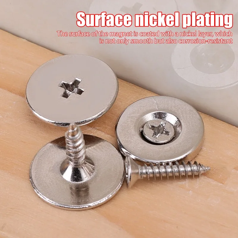 Magnetische kastknopen Kastdeur Magneetsluitingen met schroef Garderobedichting Verborgen sluiting Snap Meubelbevestiging Verborgen grendels