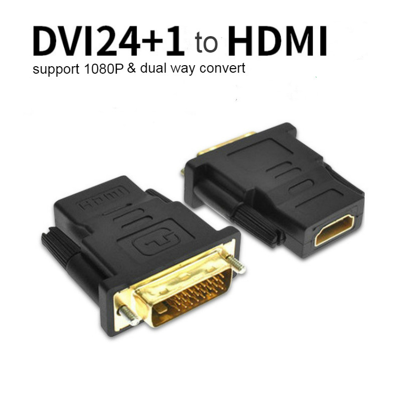 DVI 24+1 Male to HDMI Adapter Cables DVI 24k Gold Plated Plug to HDMI Converter 1080P for PC PS3 Projector Monitor HDTV