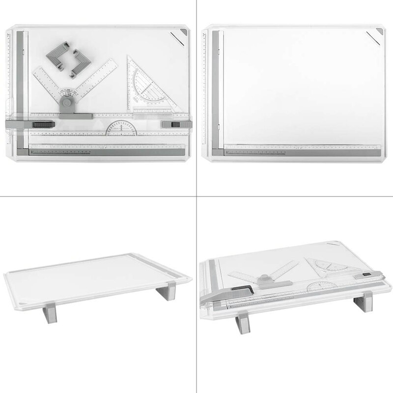 A3 tegnebord tegningsbord multifunktionelt tegnebrætbord med klar regel parallel bevægelse og vinkeljusterbar måling