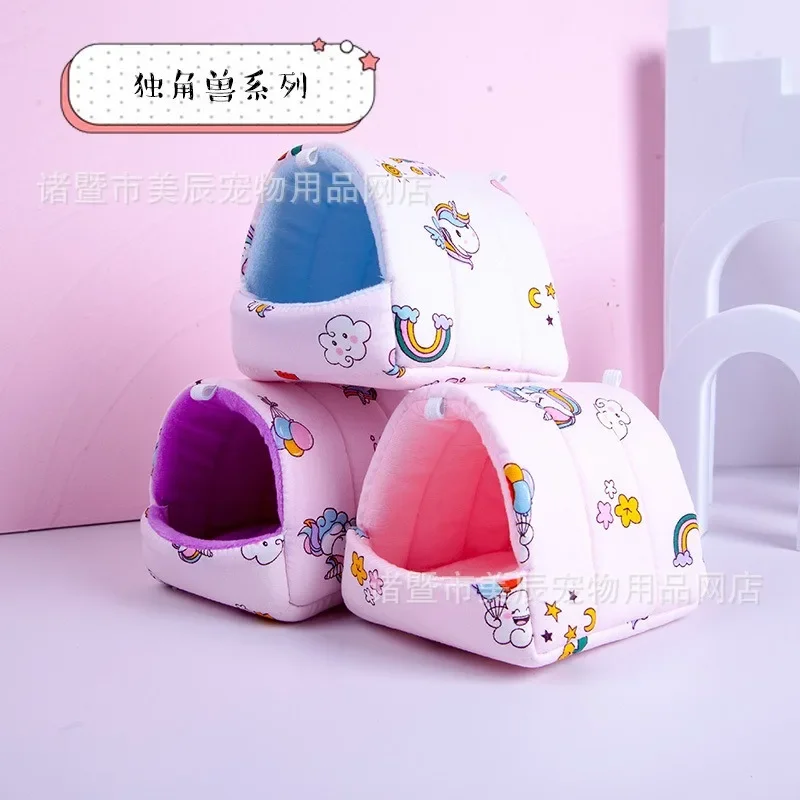 Hamsterhuis Cavia Nest Klein dier Slaapbed Winter Warm Katoenen Mat Zachte accessoires voor knaagdier Cavia Rat Knaagdier