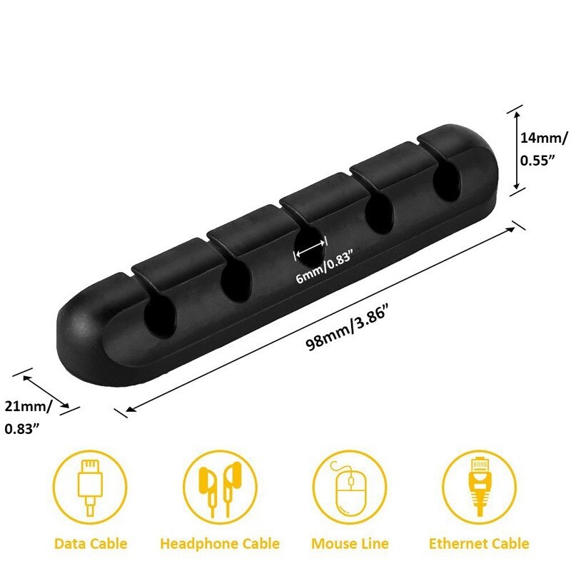 Kabel organizator ładowarka Protector dla iPhone 11 mysz słuchawki uchwyt na kabel klipy na biurko przewód nawijacza przewód USB zarządzanie kablami