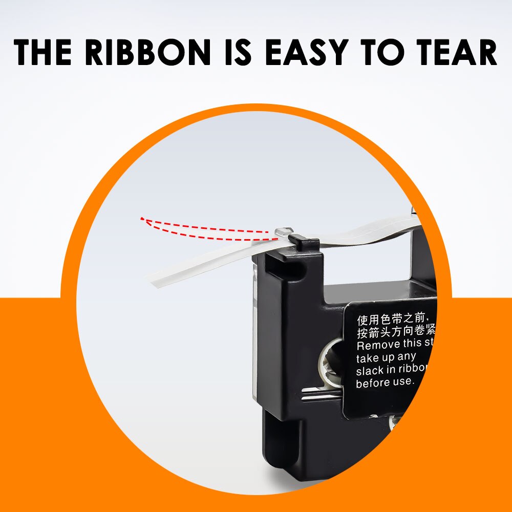 Label Maker XR-12X for Casio Label Tape Cartridge 12mm Black on Clear Compatible Tape for Casio KL-60L KL 880 KL-70e KL-100e