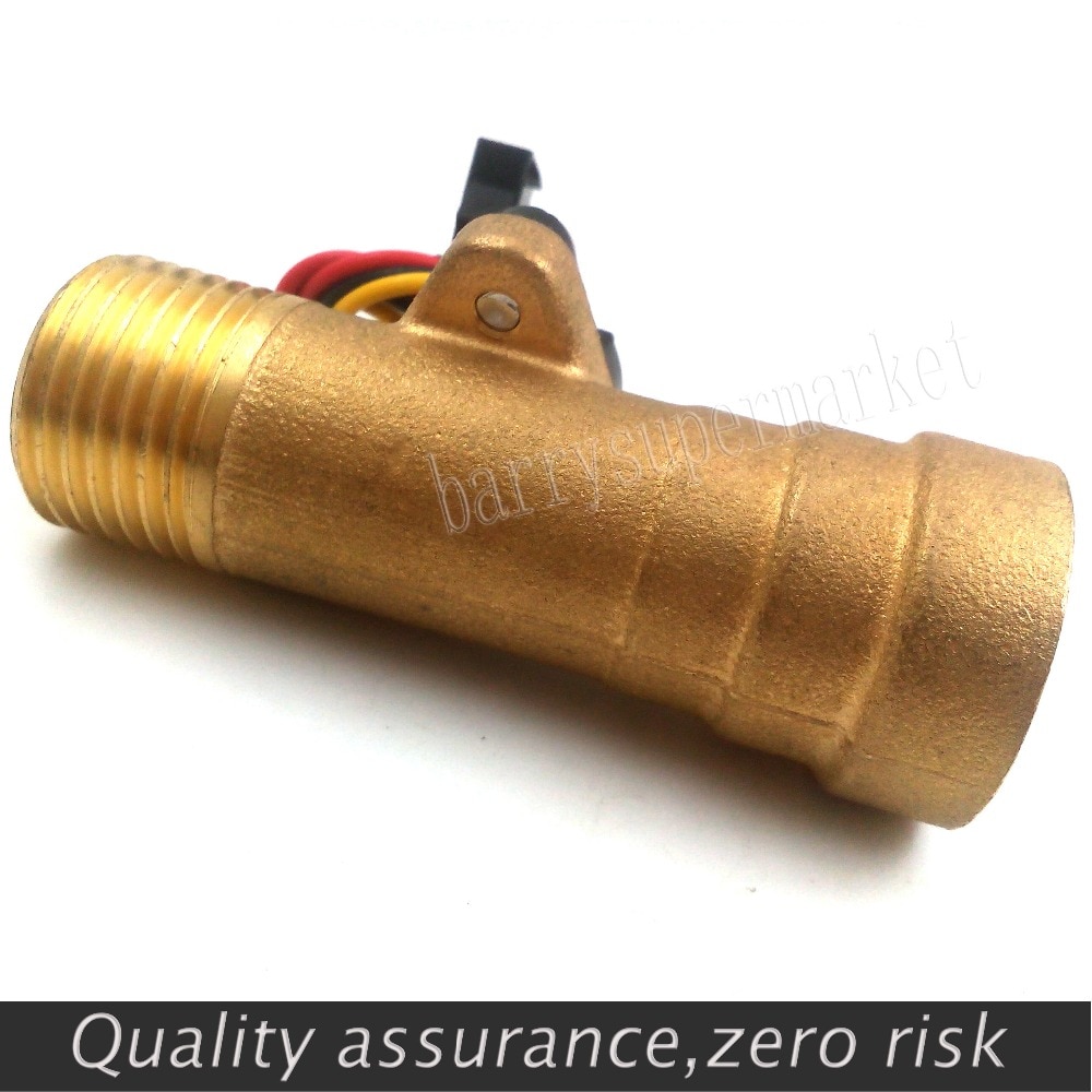 Electronic Flow Meter Electronic Flow Sensor 0.3-10L/M for solar water heater water flow meter G1/2 YF-B8 Magnetic valve