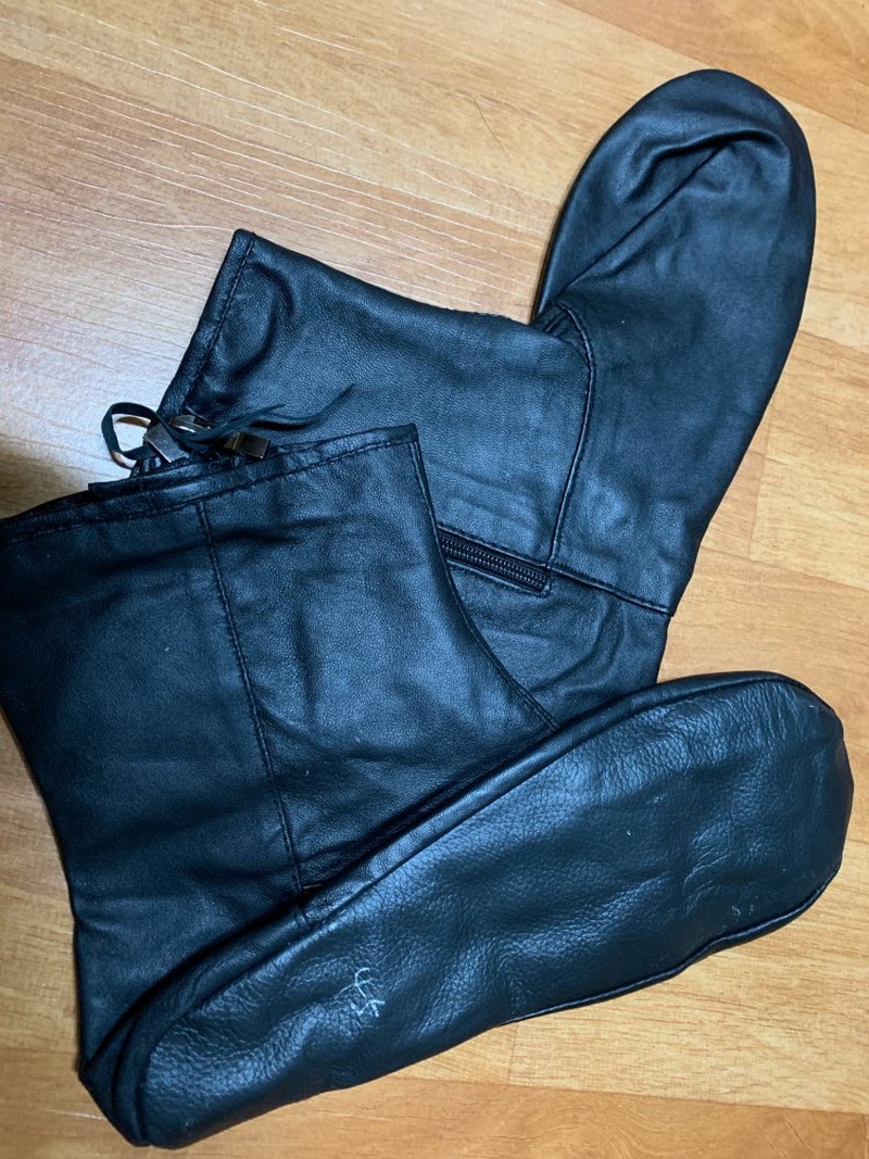Chaussettes unisexes de prière musulmane, noires, pour prier, islamiques, en cuir et velours, pour hommes