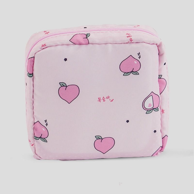 Frauen Tampon Lagerung Tasche fallen Sanitär Pad Beutel Serviette Kosmetik Taschen Organizer Damen machen-hoch Tasche Mädchen Tampon Halfter Organizer: L / Blau