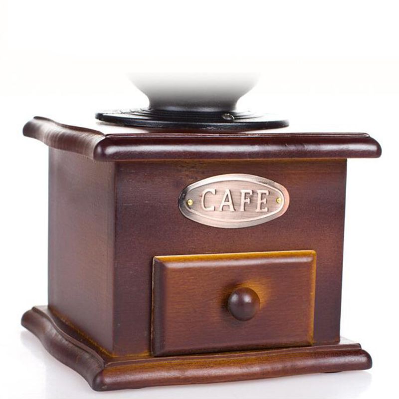 Macinacaffè a mano macinacaffè Vintage ▾ grande ruota macchina da caffè manuale in ghisa 19QE