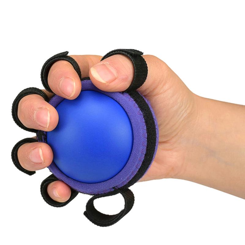 Sport Fitness Equipment Finger Hand Grip Muscle Power Training Elastic Rubber Ball Rehabilitation Exercise