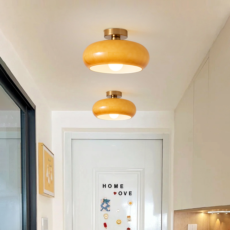 Moderne oranje witte glazen kroonluchterverlichting voor woonkamer, eetkamer, slaapkamer, plafond, binnen, hanglamp, dimbare home deco-lamp