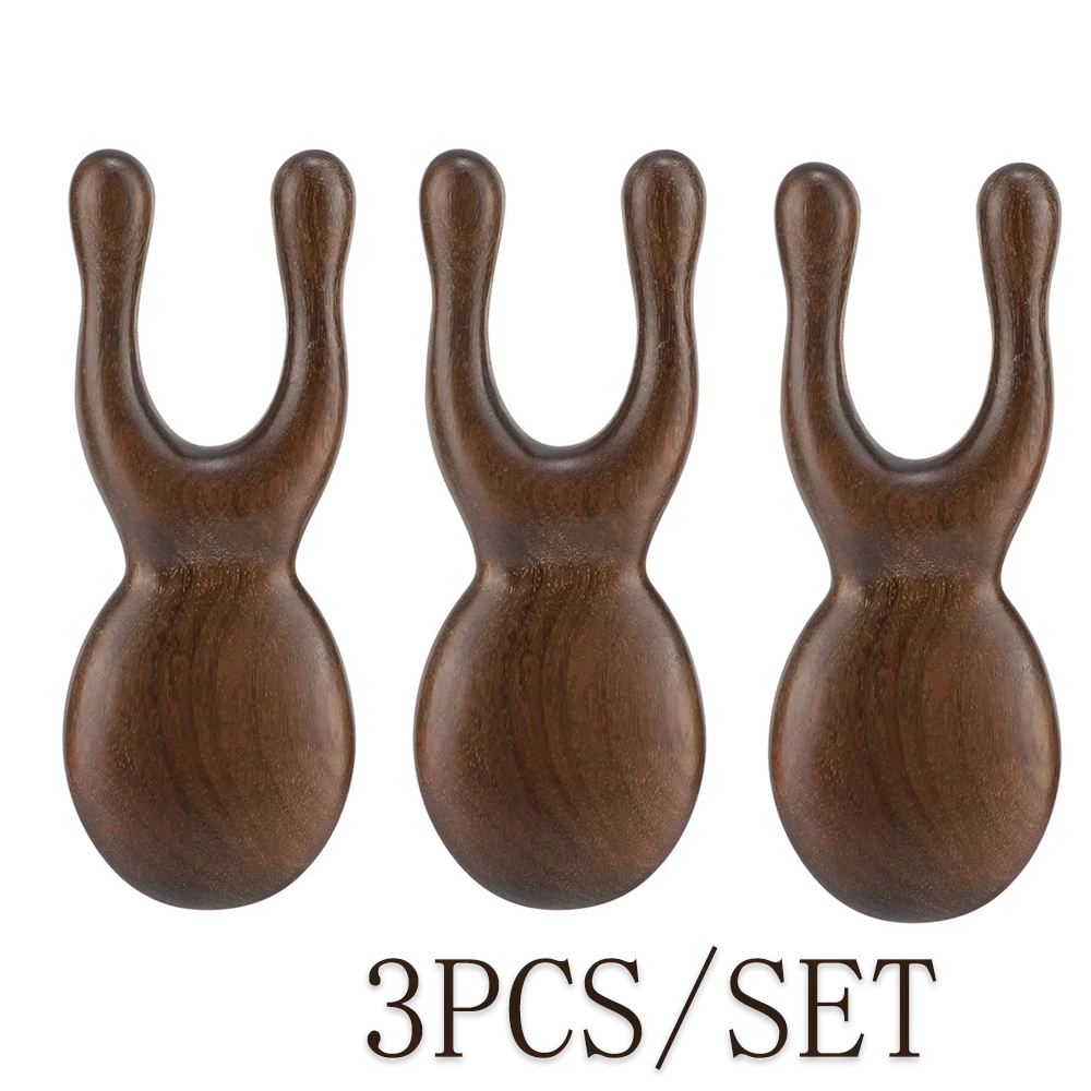 Herramientas faciales Gua Sha de madera, masajeador de cabeza, herramienta de masaje de madera de sándalo para cara, nariz, ojos, terapia de madera, herramientas de acupresión: Ganso amarillo