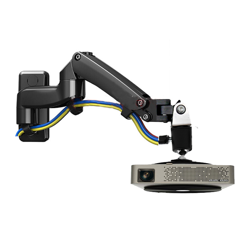 NB-F150PR 2-7kg dual Gas spring arm projector wall mounted bracket full motion 360 rotate aluminum 1/4 inch screw