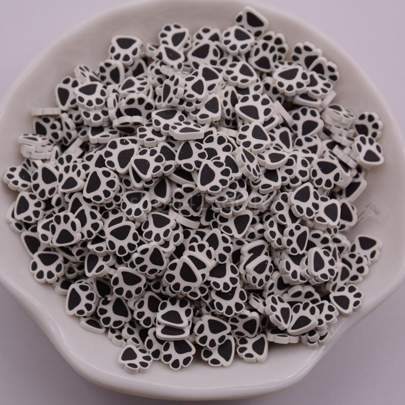 65g bjørnepote, dyrepote form fargerike polymer leire skiver dryss for telefon dekorasjon, utklippsbok diy, krystallslam fylling: Lysegrønn