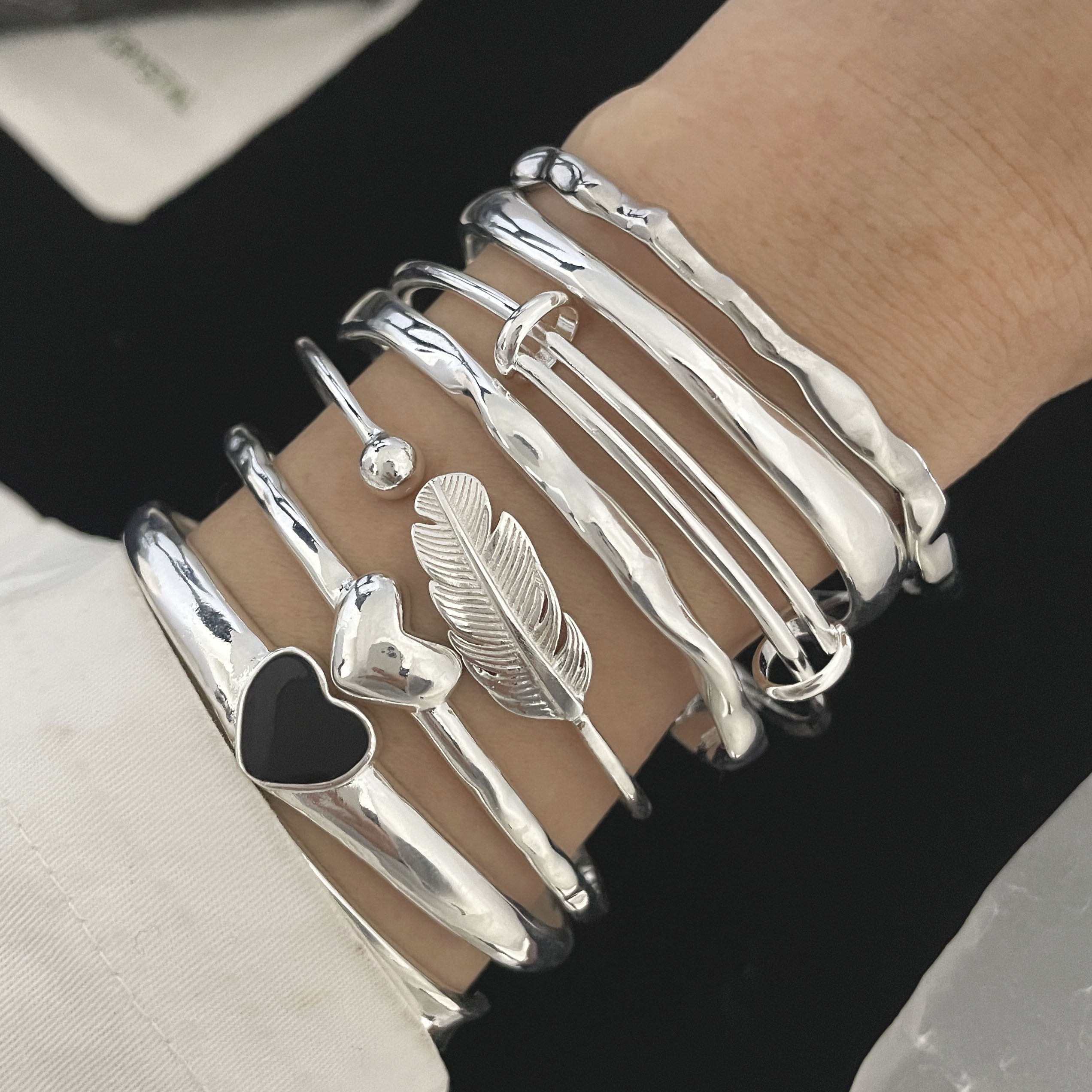 925 prata esterlina pulseiras para mulheres corrente acessórios tendência vintage simples coração pingente festa jóias presente