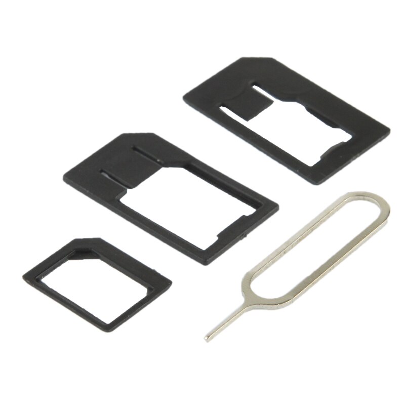 Dual Nano Sim Cutter voor iPhone 5/iPhone 4 S 4 (met 3 SIM Card Adapter + Sim kaart Lade Houder Eject Pin Key Tool)