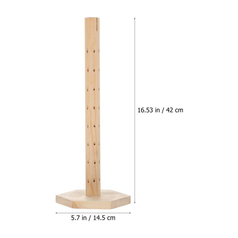 1pc Wood 360° Rotate Lollipop Holder Decorative Round Hole Stand Candy Holder 360 ° Lollipop Display Stand