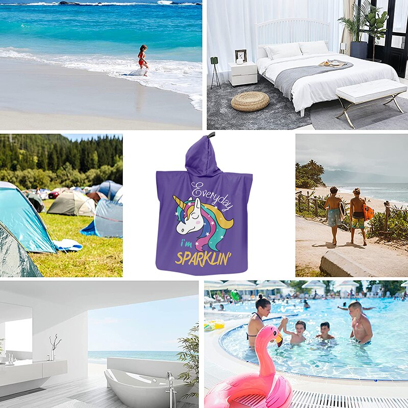 freundlicher Poncho Dinosaurier Bademantel Mit Kapuze freundlicher Bademäntel Mikrofaser Schlecht Kleid Tiere Für Jungen Mädchen Kleinkind Strand Schwimmen Handtücher