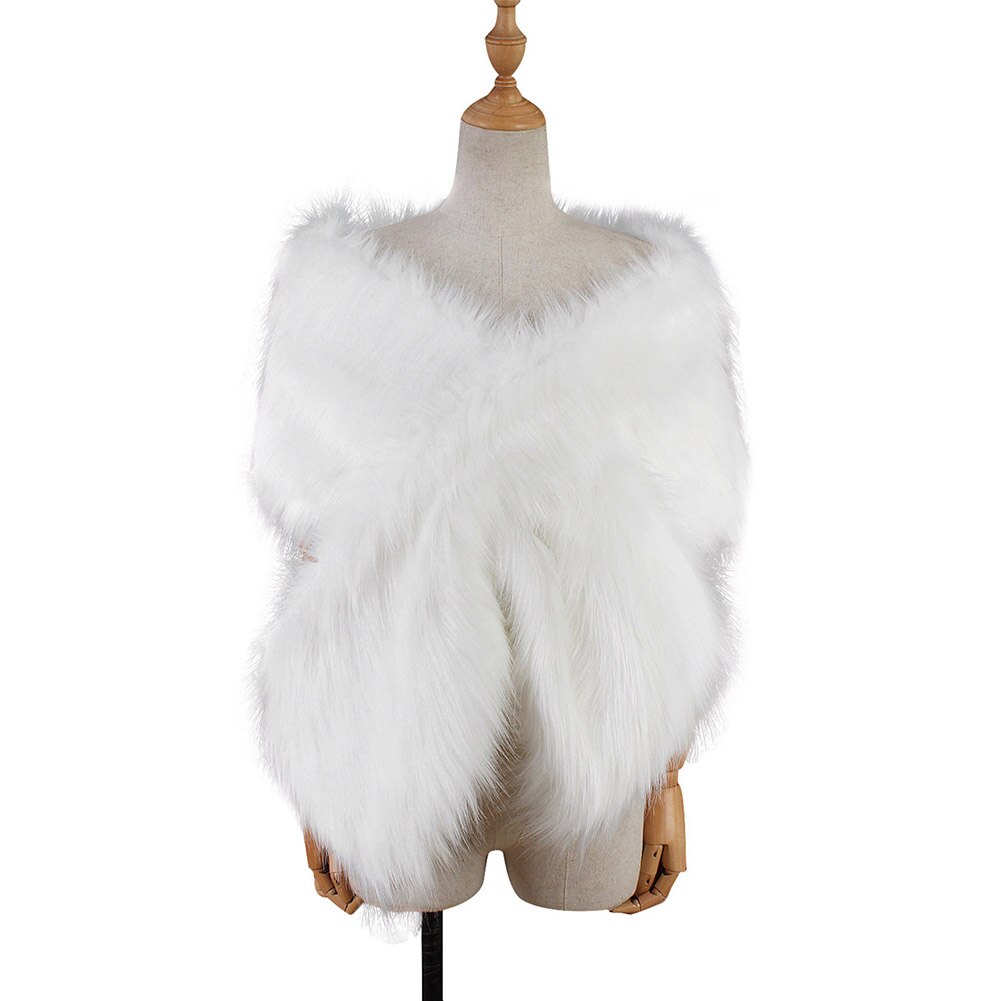 Vrouwen Deluxe Faux Fur Sjaal Vintage Schouder Wrap Stole Warme Sjaal Voor Avondjurk 1920 S Flapper Cover Up winter Cape