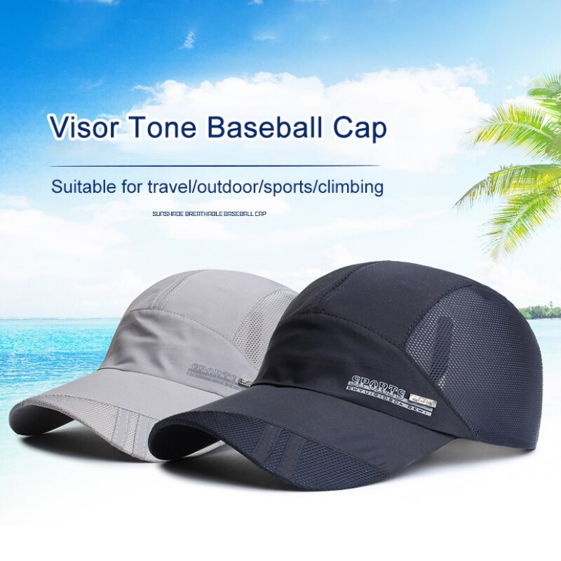draussen-lauf-, Baseball- und tenniskappe für herren, Gittergewebe-mütze, schnelltrocknend, snapback-verschluss, lauf- und sportmütze