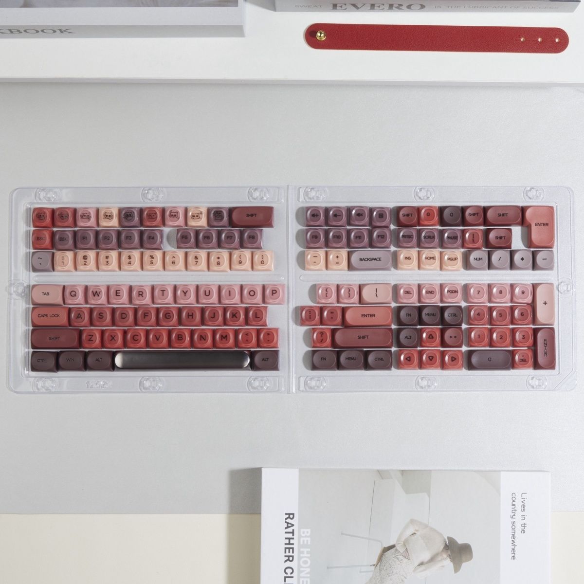 132 Klawisze Różbyć winnym Brzoskwiniowe Personalizowane podwójnie strzał PBT Keycapy Półprzezroczyste Keycapy PC Profil HOA robić Przełączników MX Klawiatura Mechaniczna: pomarańczowy