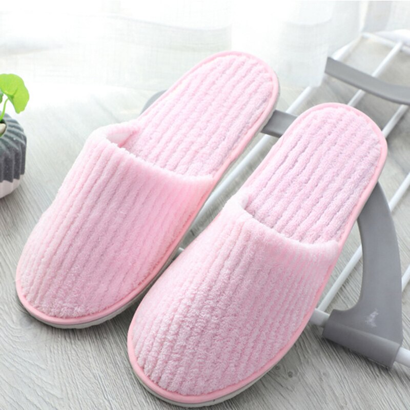 Koraal Fluwelen Hotel Reizen Spa Wegwerp Slippers Thuis Gast Slippers Witte Schoenen Kinderen Wegwerp Slippers