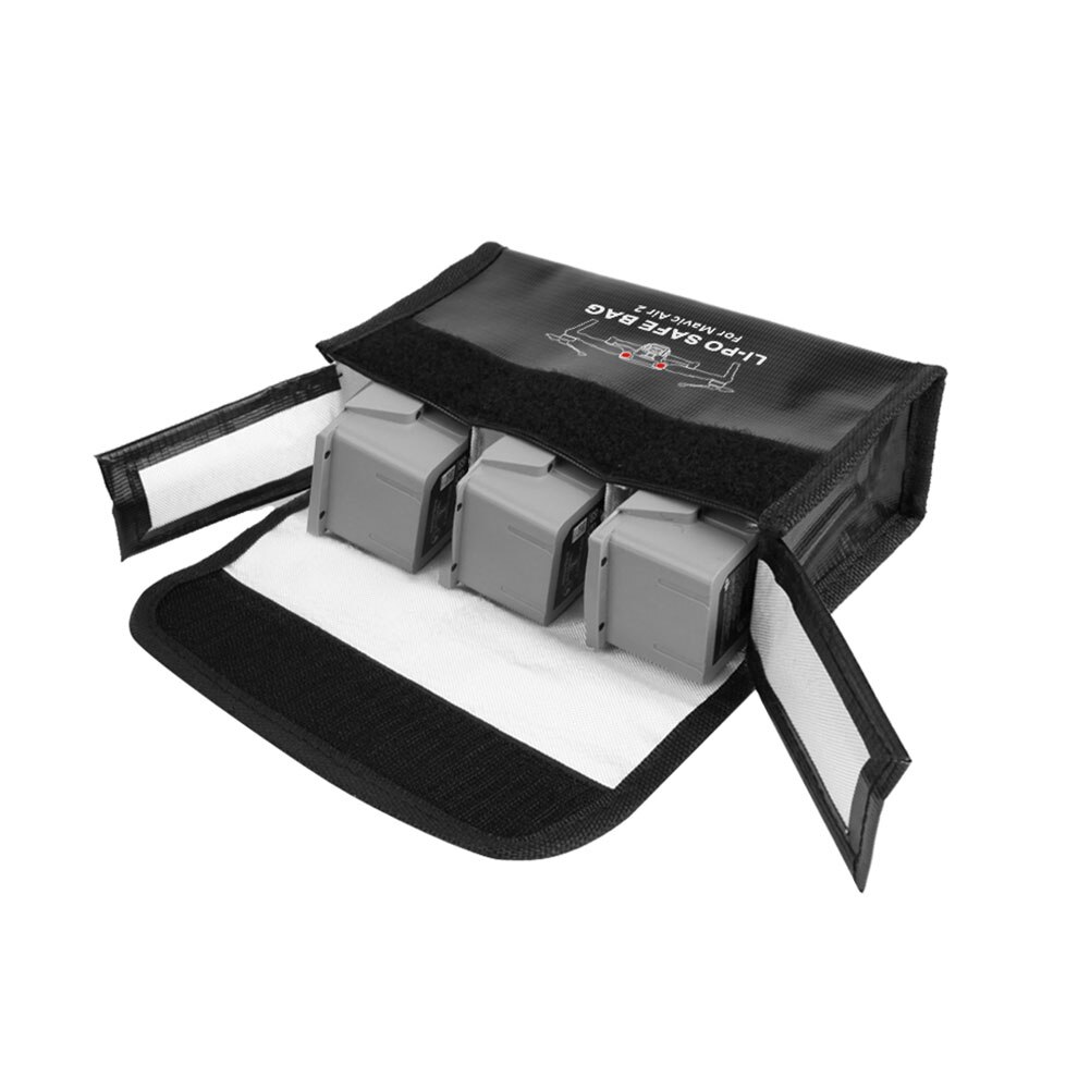 Til dji mavic air 2 lipo batteri eksplosionssikker sikker taske mavic air batteri brandsikker etui fiber opbevaringsboks beskytter