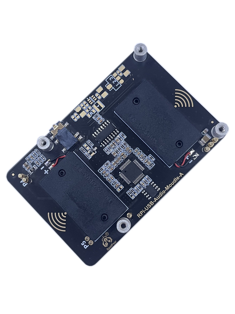 Raspberry Pi 5, USB-Audio-Soundkarte, Modulhut mit Kopfhöreranschluss, Summer-Lautsprecher-Option für Pi 4B