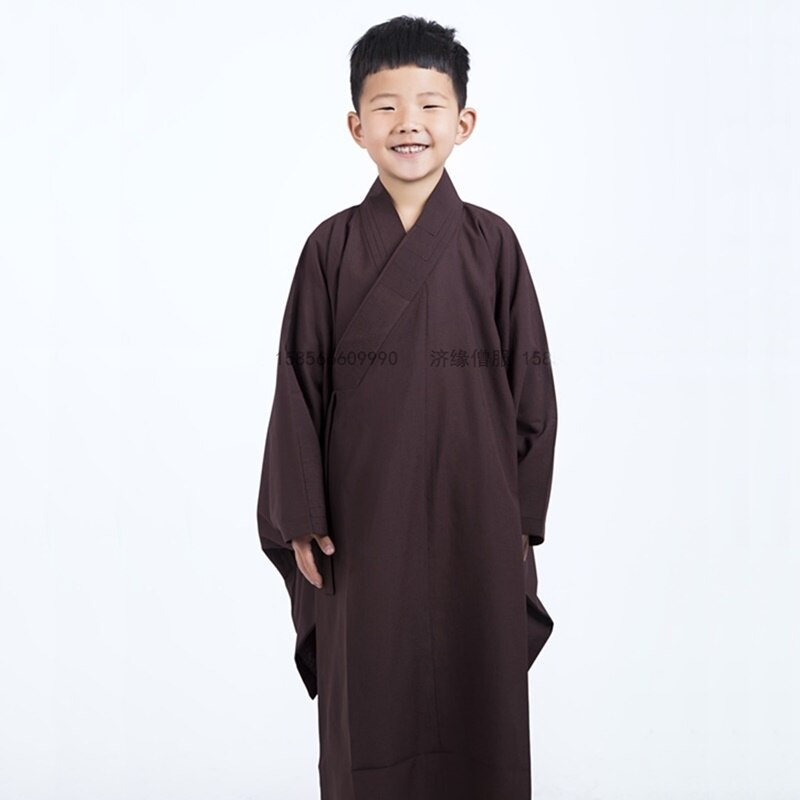 Batas de monje budista para niños, ropa para niños, disfraz masculino, túnicas de monje shaolin, TA516: 1 / XS