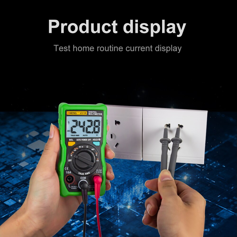ANENG V01B 4000 Counts Digital multimeter comprobador automotive electrical dmm transistor tester capacitance meter test point