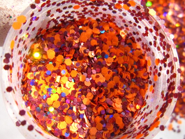 Gemengde Roze & Oranje Solventbestendige Glitter voor Gel Nail Art Nagellak Hars Ambacht, telefoon case Versieren G547