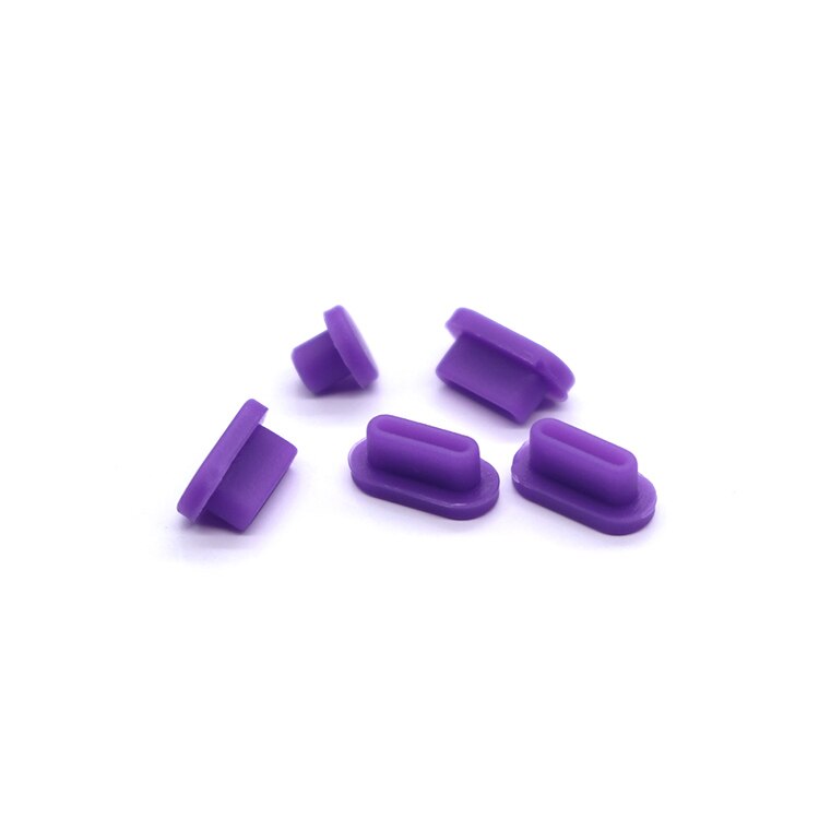 5 Stks/set Anti Dust Vuil Plug Voor Macbook Pro16 Macbook Air 13 Macbook 13 15 Pro Touch Bar Siliconen Poort stekkers Cover Set: 5  purple