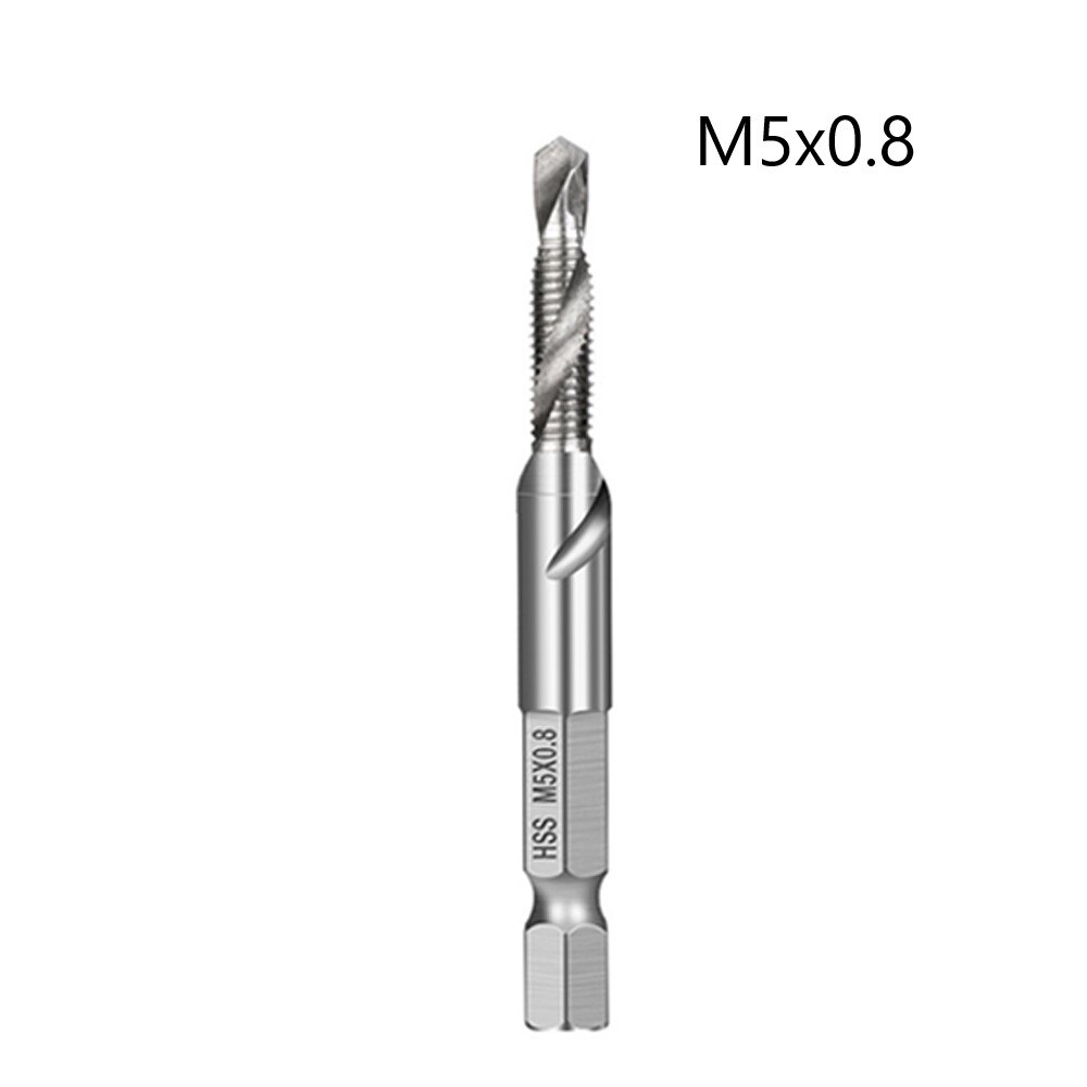 Hex Shank Titanium Plated HSS Screw Thread Metric Tap Drill Bits Screw Machine Compound Tap M3 M4 M5 M6 M8 M10 Hand Tools: C