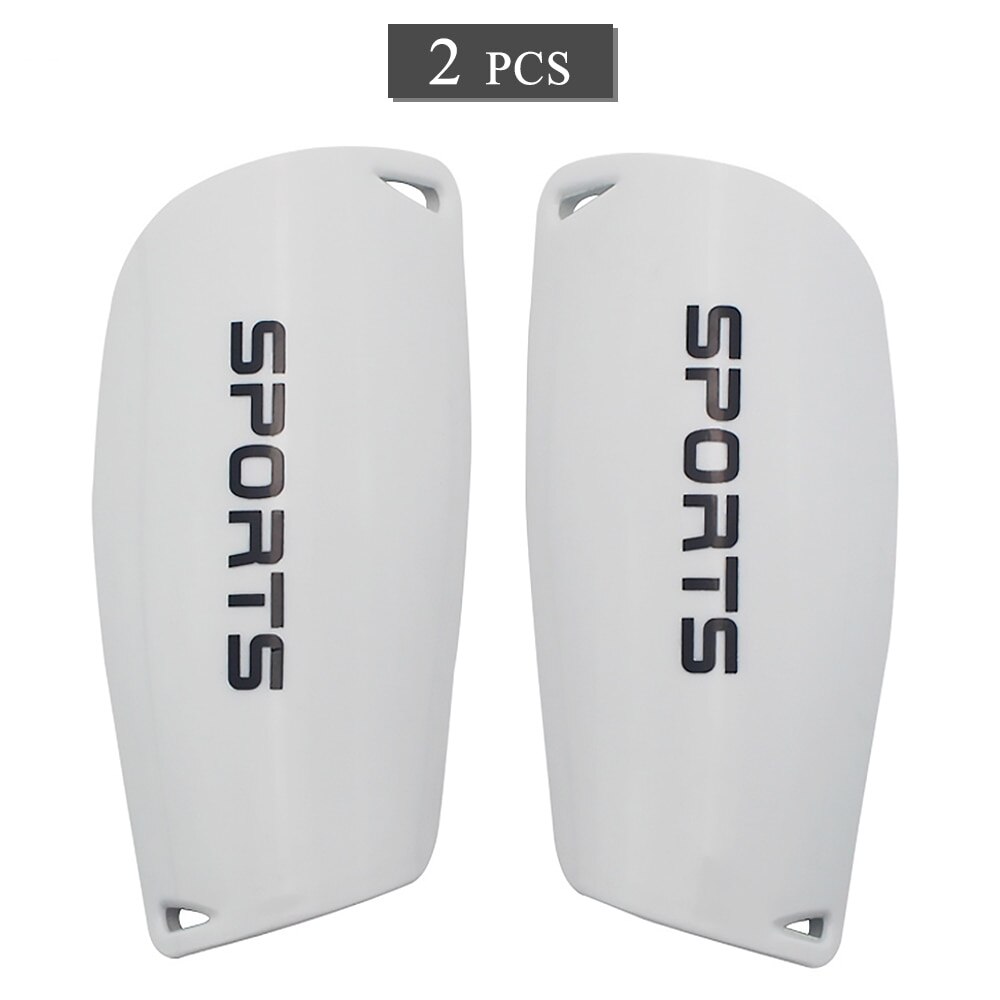 2 PCS Fußball Shin Guards Fußball Shin Schutz Bord Fußball Training Kalb Protector Leichte Fußball Bein Pad: White / L