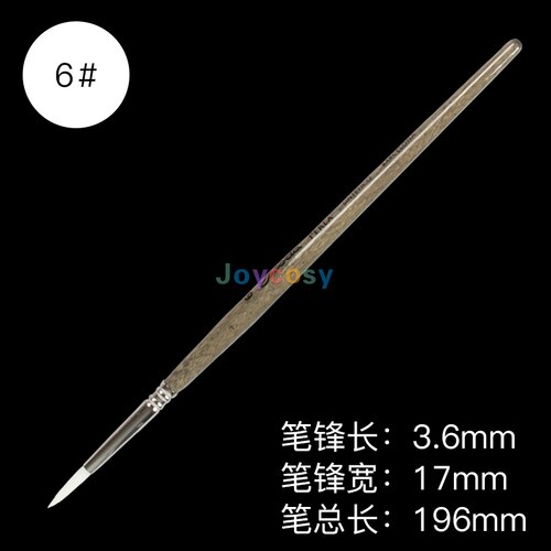 Perla Series 1430 Escoda Pointed Toray Round - Short Handle - Artist Paint Brush, Synthetic White Filament, Watercolor &amp; Acrylic: 1430 6
