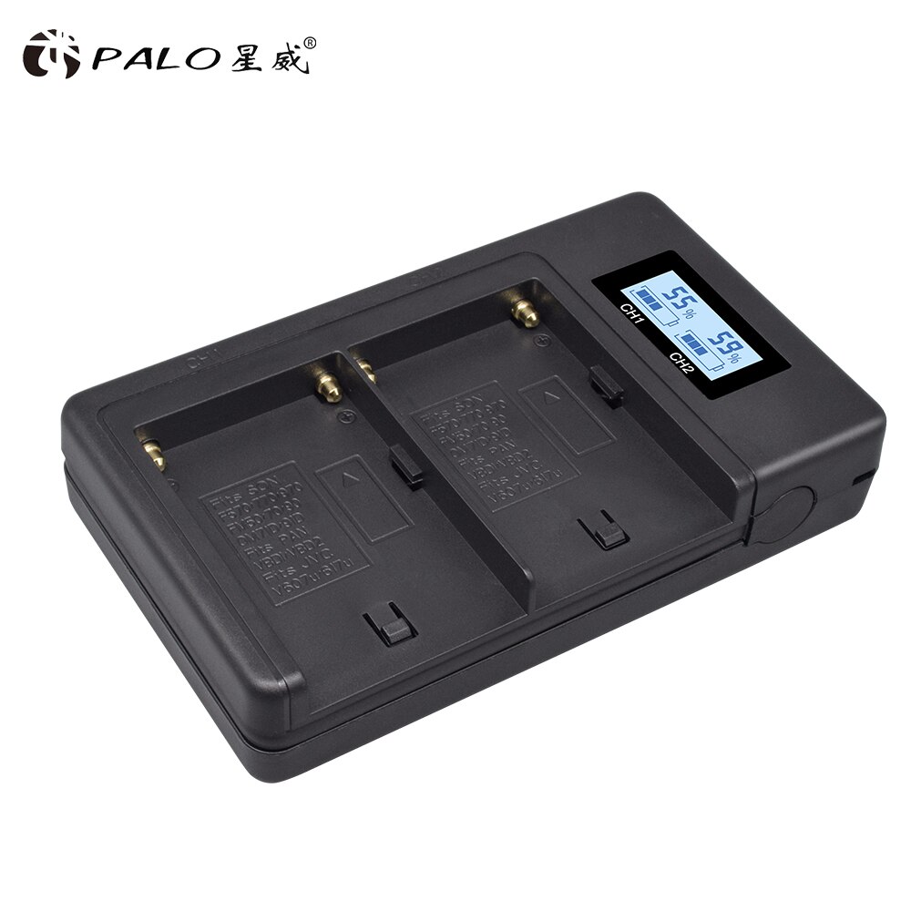 PALO Digitale batterie ladegerät schnelle Clever ladung LCD Bildschirm Anzeige usb batterie ladegerät Für Sony NP-F570 F770 F930 F950 F960 f970