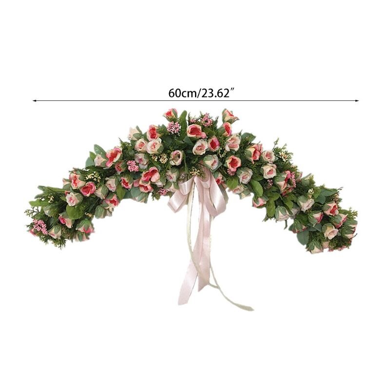 J'FLORU Front Door Feather Wreaths 60cm Artificial Spring Wreath Summer Flower Wreath with Daisy and Lavender for Indoor Outdoor Wall Window and Easter Party