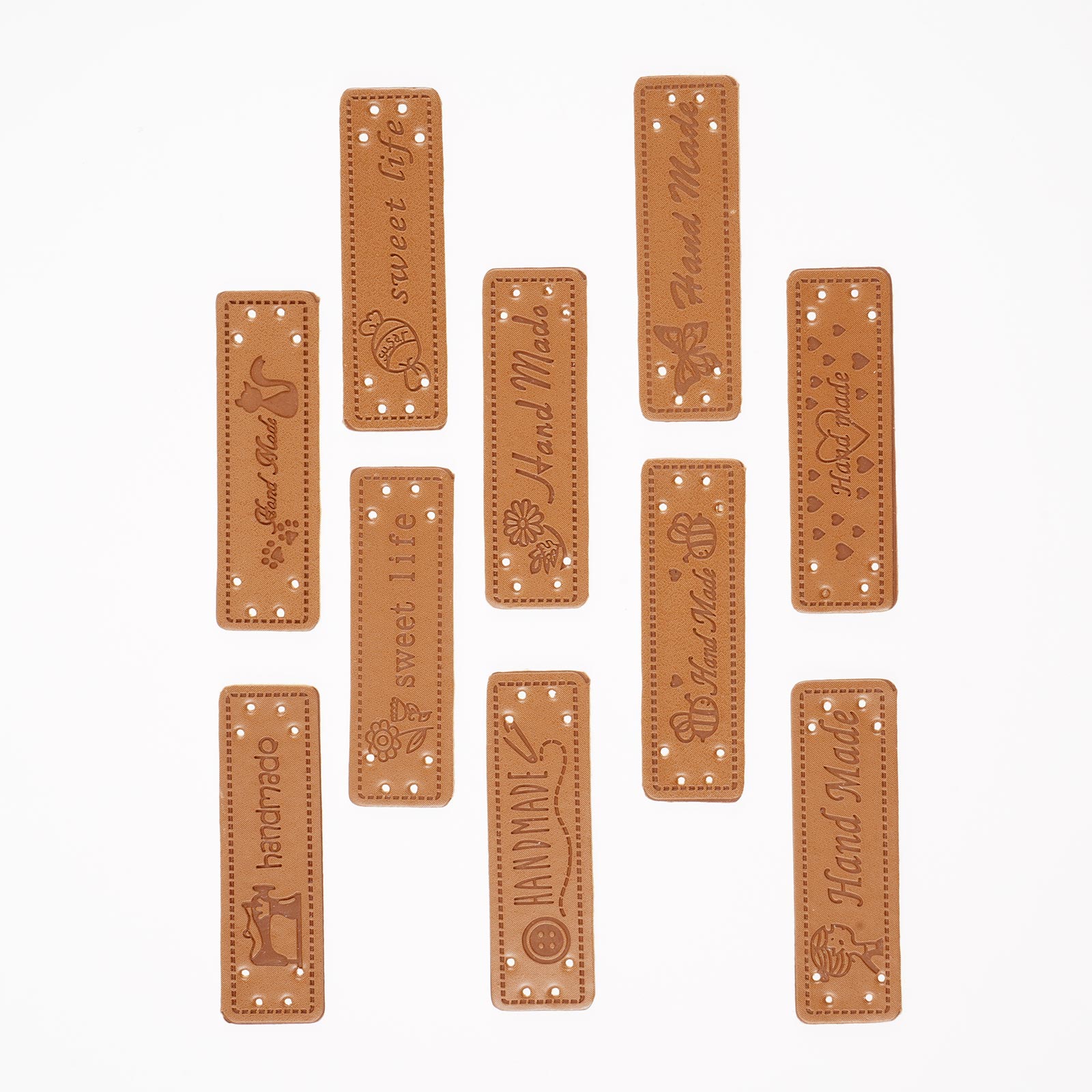 50Pc Applique Stof Voor Kleding Decor Naaien Pu Lederen Patches Jas Jeans Badges Print Labels Diy Kledingstuk Naaien accessorie