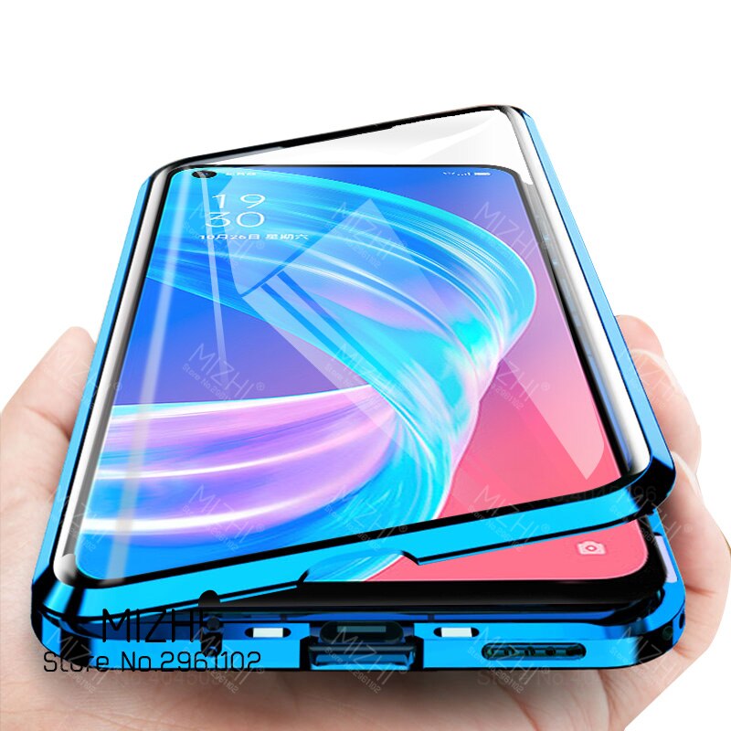 360 Double Sided Glass Case For OPPO A72 5G Magnetic Metal Back Cover For OPPO A72 5G A 72 OPPOA72 phone Coque Fundas