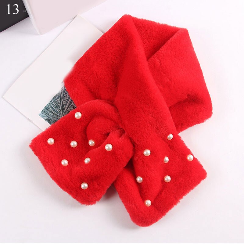 Imitatiebont warme dames sjaal winter dikke snood sjaal imitatiebont zachte sjaals effen kleur kraag sjaal voor dames: 13