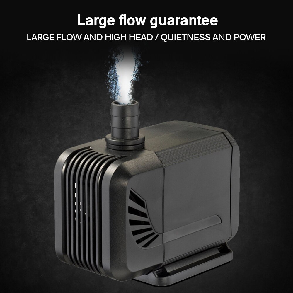 UK Aquarium Fish Tank Submersible Pump 1500L British Regulatory Performance Motor Installed In The Tank Wall By Suction Cups