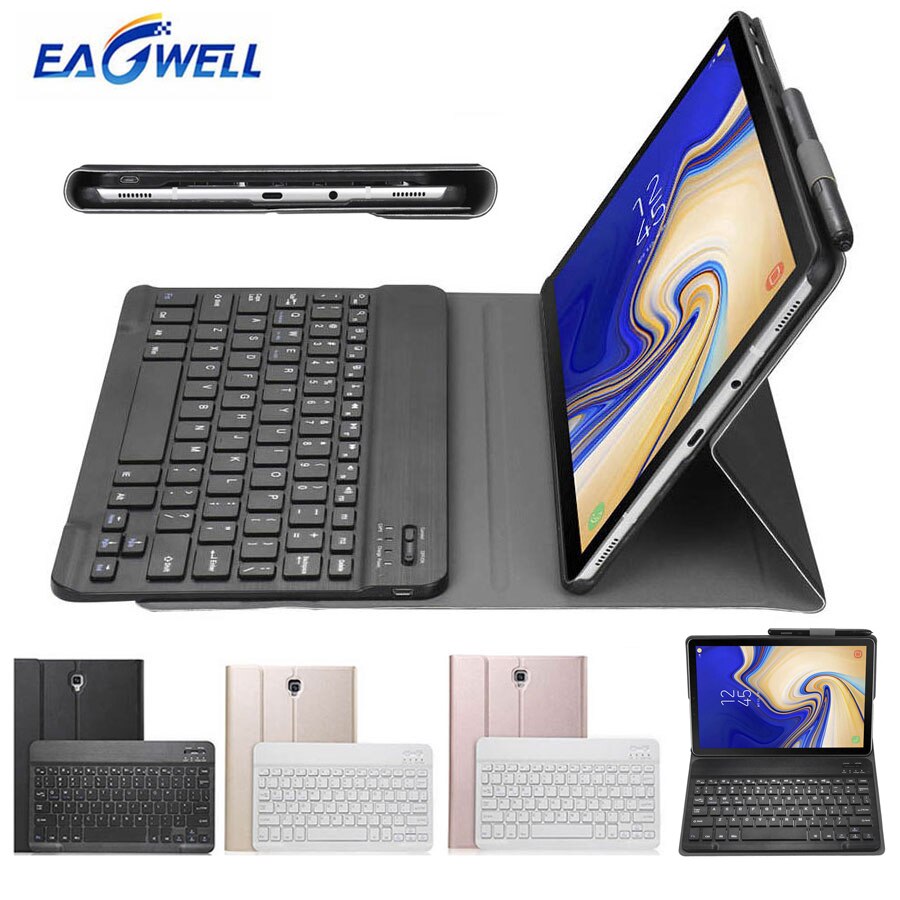 Bluetooth Wireless Keyboard for Samsung Galaxy Tab A 10.5 T590 T595 Stand Flip Tablet Case Cover English Russian Keyboard