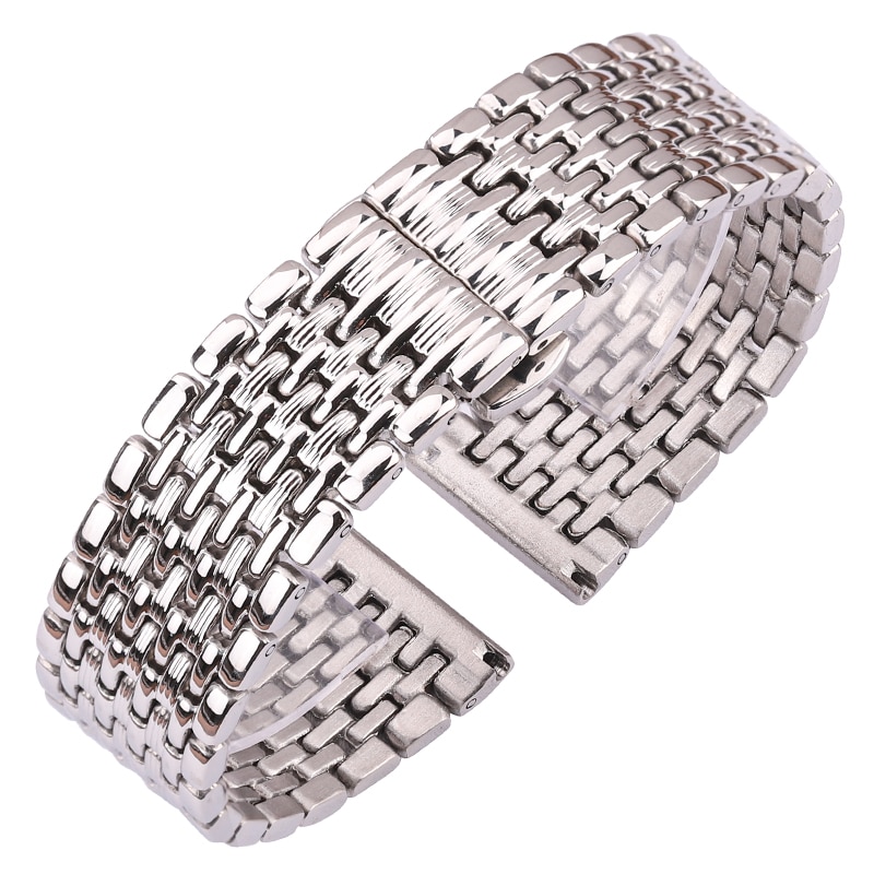Roestvrijstalen horlogeband armband dames heren 16mm 18mm 20mm 22mm zilver rechte uiteinde horlogeband horloge accessoires