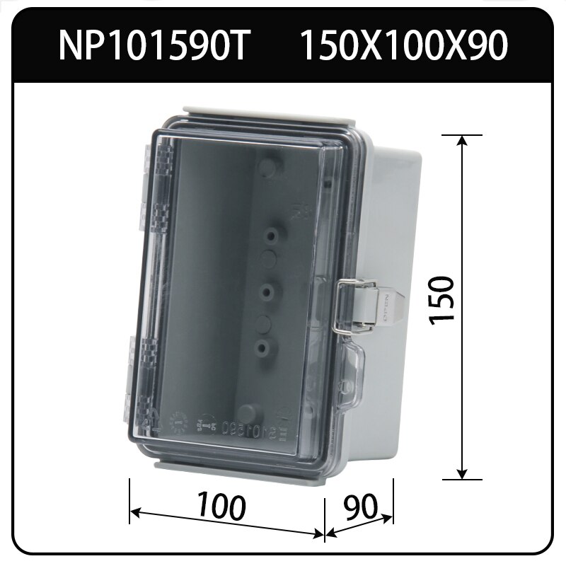 Products Flame Retardant Waterproof Junction Box,IP65 Waterproof Electrical Box,Transparent Waterproof Distribution Box: NP101590T