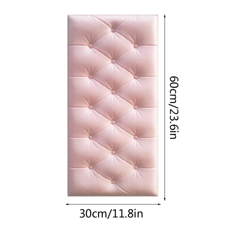 Anti-collision auto-adhésif tatami mur tête de lit doux 3D autocollant mural fond décor enfants chambre crash dos coussin: 2