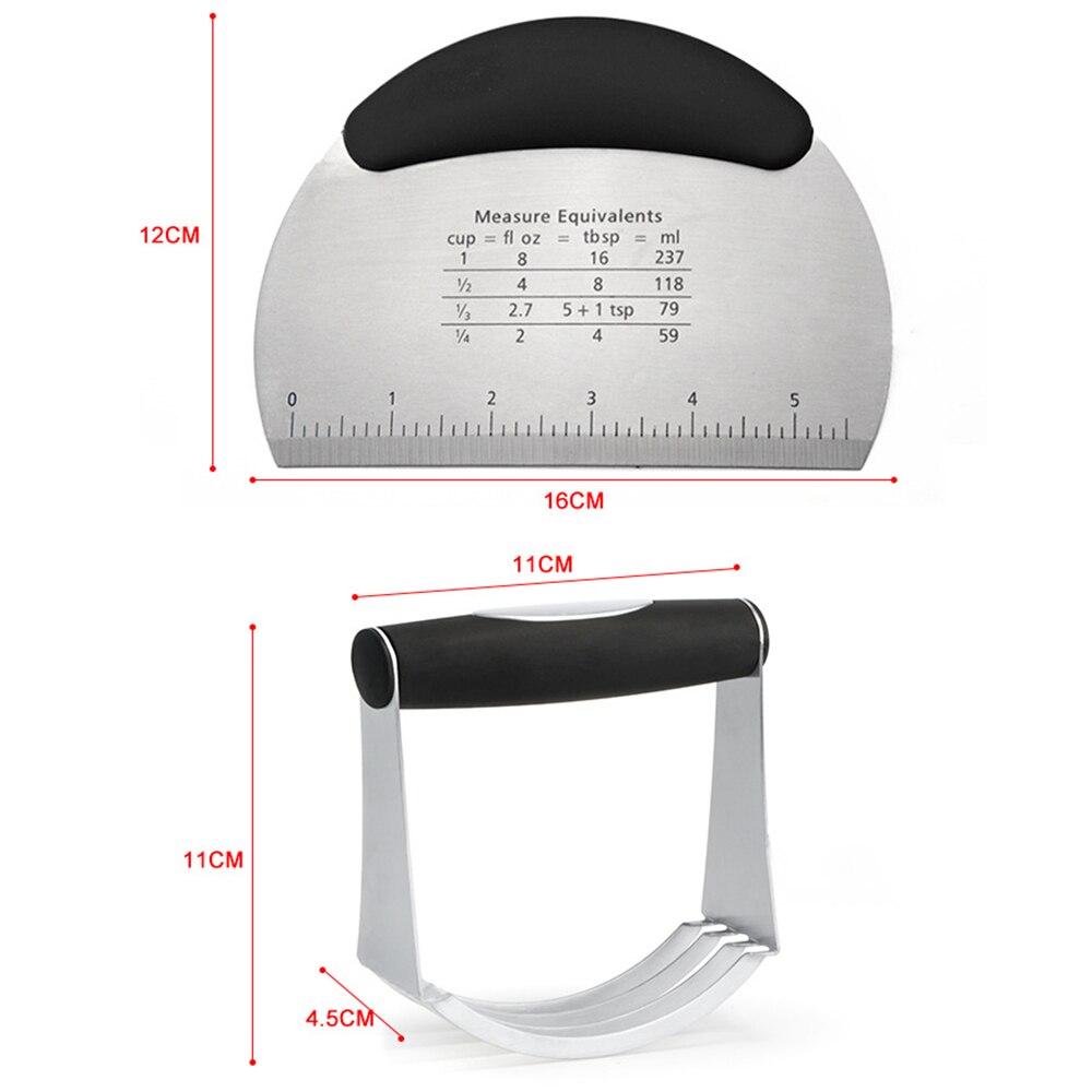 Baking Tool Set for Cake Dough Blender Spatula-Pizza Biscuits Dough Cutter-Chopper Baking Tools Kit Pastry Cutter Scraper Set