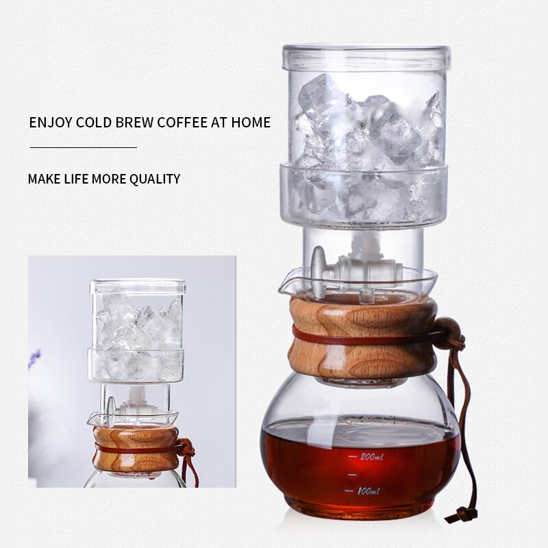 Praktische Glas Koffie Waterkoker Koffie Druppelaar Pot Duurzaam Koude Brouwsel Pot Ijs Druppelaar Koffie Pot Ongeveer 400Ml Coffeeware