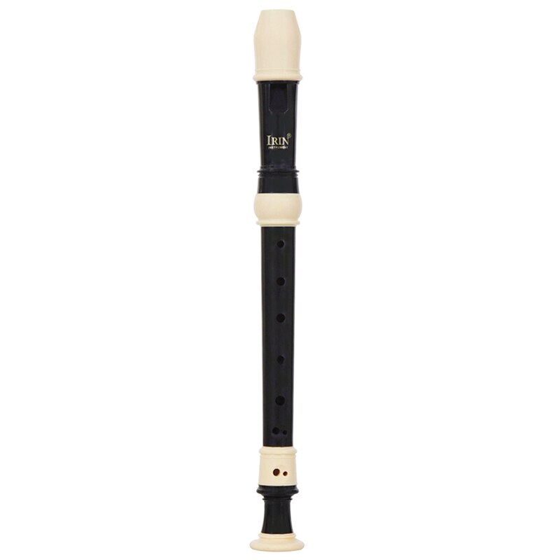 Irin abs blockflöjt sopran klarinett lång flöjt barock blockflöjt fingersättning musikinstrument tillbehör nybörjare (svart)