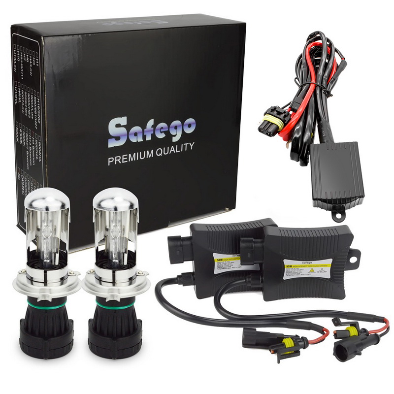 Safego 55W H4 Bi xenon H4-3 9004-3 9004 9007-3 9007 H13-3 Bixenon H4 Hi/lo Bixenon 4300K 6000k 8000k H13 bi-xenon hid xenon kit