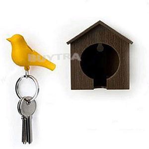 Vogelhuisje Sleutelhanger - Muurhaak & Sleutelhouder - Auto Decoratie Accessoire