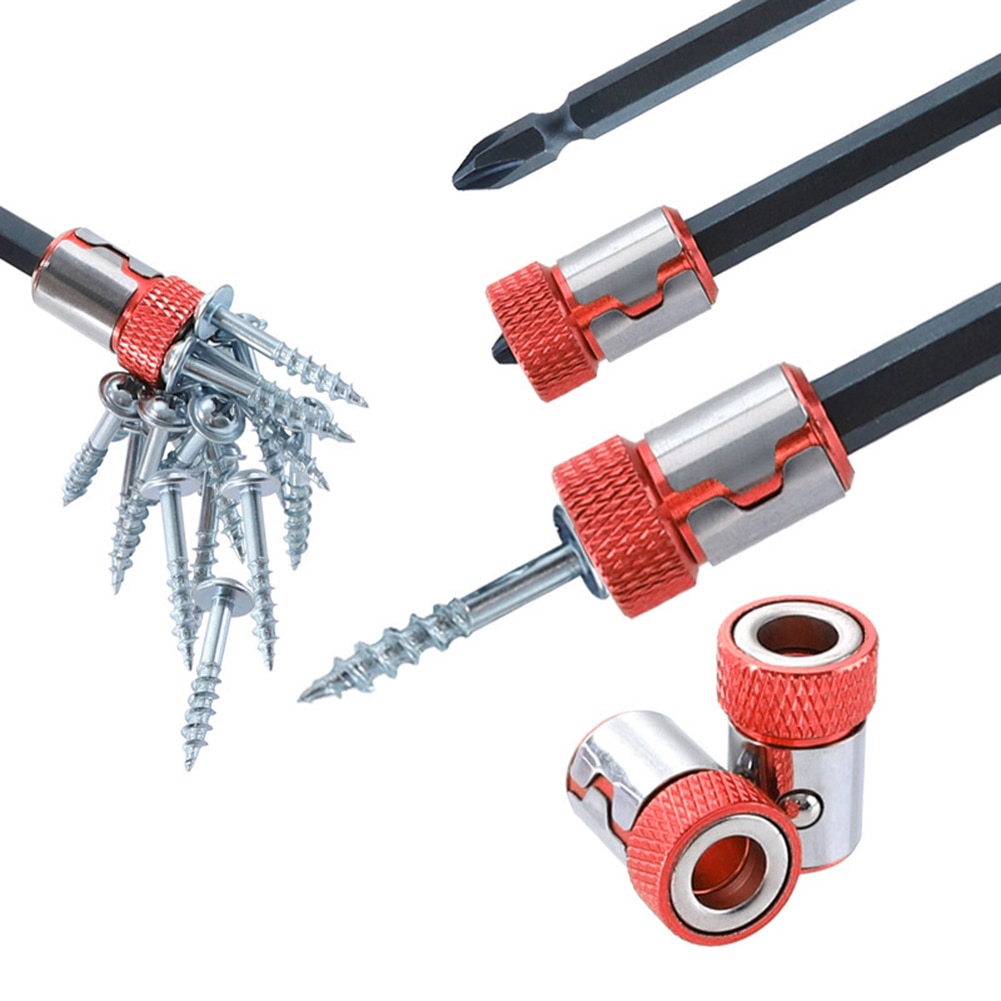 Removable Magnet Screwdriver Driver Hex Electric Bit Strong 6.35mm Magnetizer for Fixing and Installing Screws Supplies